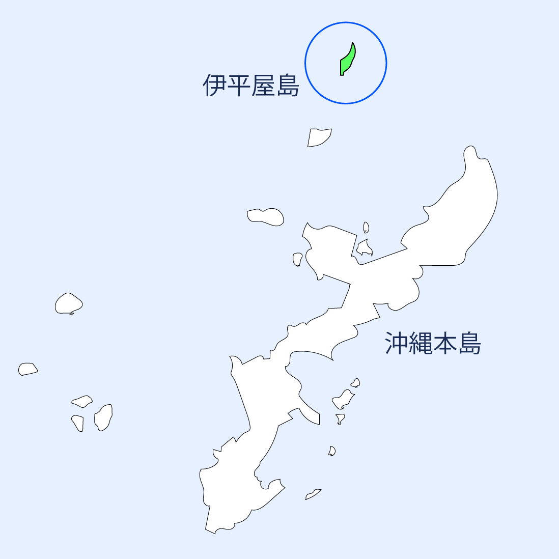伊平屋島位置図